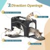 imagePetsfit Airline Approved Pet Carrier for Small Cats 165x86x11 TSA Approved Carrier with Removable DualSided Padding 2Way Placement  Fits Under Most Airplane Seats Escape Proof GrayBlack