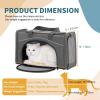 imagePetsfit Airline Approved Pet Carrier for Small Cats 165x86x11 TSA Approved Carrier with Removable DualSided Padding 2Way Placement  Fits Under Most Airplane Seats Escape Proof GrayGrey