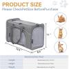 imagePetsfit Airline Approved Pet Carrier for Small Cats 165x86x11 TSA Approved Carrier with Removable DualSided Padding 2Way Placement  Fits Under Most Airplane Seats Escape Proof GrayGraywith lockable zippers
