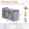 imagePetsfit Airline Approved Pet Carrier for Small Cats 165x86x11 TSA Approved Carrier with Removable DualSided Padding 2Way Placement  Fits Under Most Airplane Seats Escape Proof GrayGraywith lockable zippers