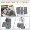 imagePetsfit Airline Approved Pet Carrier for Small Cats 165x86x11 TSA Approved Carrier with Removable DualSided Padding 2Way Placement  Fits Under Most Airplane Seats Escape Proof GrayGraywith lockable zippers