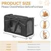 imagePetsfit Airline Approved Pet Carrier for Small Cats 165x86x11 TSA Approved Carrier with Removable DualSided Padding 2Way Placement  Fits Under Most Airplane Seats Escape Proof GrayBlackwith lockable zippers