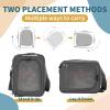 imagePetsfit Airline Approved Pet Carrier for Small Cats 165x86x11 TSA Approved Carrier with Removable DualSided Padding 2Way Placement  Fits Under Most Airplane Seats Escape Proof GrayGrey