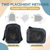 imagePetsfit Airline Approved Pet Carrier for Small Cats 165x86x11 TSA Approved Carrier with Removable DualSided Padding 2Way Placement  Fits Under Most Airplane Seats Escape Proof GrayNavy
