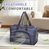 imagePetsfit Airline Approved Pet Carrier for Small Cats 165x86x11 TSA Approved Carrier with Removable DualSided Padding 2Way Placement  Fits Under Most Airplane Seats Escape Proof GrayNavywith lockable zippers