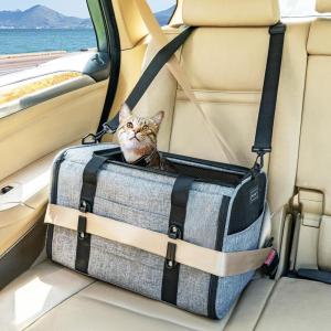 imagePETSFIT SoftSided Cat Carriers ampamp Car Seats with Patent Safe Buckles ClipOn Harness18quotx11quotx11quot Airline Approved Pet Carrier  9 lbs Capacity Cyan BlueAGray
