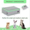 imagePETSFIT Portable Cat Litter Box  Removable 2Layer LeakProof Lining ScratchResistant Fabric with Sturdy Support Frame Travel ampamp Collapsible Cat Litter Box BlackGrey