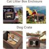 imagePETSFIT Portable Cat Litter Box  Removable 2Layer LeakProof Lining ScratchResistant Fabric with Sturdy Support Frame Travel ampamp Collapsible Cat Litter Box BlackArmy Green