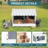 imagePETSFIT 2 Holes Chicken Nesting BoxAll Weather PVC Roof Natural Wood Design with Privacy Back Panel for HensWall Mounted or Floor Use in Coops Farms BackyardsEasy to Assemble and CleanPVC Double with Back Panel