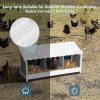 imagePETSFIT 2 Holes Chicken Nesting BoxAll Weather PVC Roof Natural Wood Design with Privacy Back Panel for HensWall Mounted or Floor Use in Coops Farms BackyardsEasy to Assemble and CleanPVC Triple with Back Panel