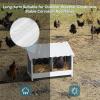 imagePETSFIT 2 Holes Chicken Nesting BoxAll Weather PVC Roof Natural Wood Design with Privacy Back Panel for HensWall Mounted or Floor Use in Coops Farms BackyardsEasy to Assemble and CleanPVC Double with Back Panel