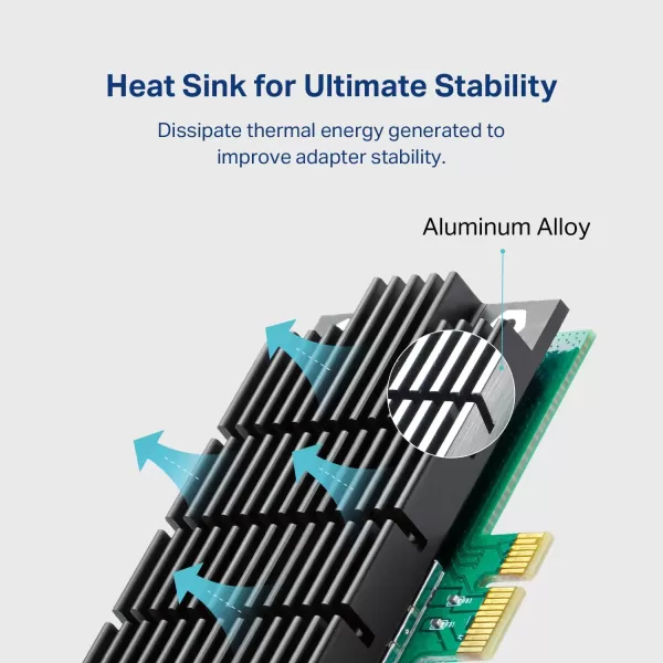 TPLink 10GB PCIe Network Card TX401PCIe to 10 Gigabit Ethernet AdapterSupports Windows 11108187 Servers 201920162012 R2 and Linux Including a CAT6A CableAC1200 WiFi Card