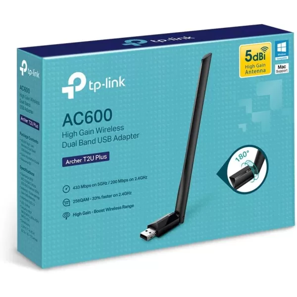 TPLink AX1800 WiFi 6 USB Adapter for Desktop PC Archer TX21UH Wireless Network Adapter with 24GHz 5GHz MUMIMO OFDMA High Gain Dual Band 5dBi Antenna WPA3 Supports Windows 1110AC600