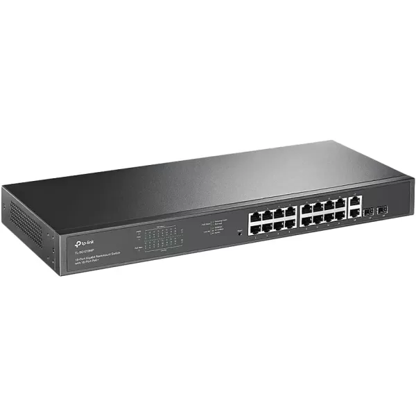 TPLink TLSG1005P 5 Port Gigabit PoE Switch 4 PoE Ports 65W Desktop Plug ampamp Play Sturdy Metal w Shielded Ports Fanless QoS ampamp IGMP Snoopingblack18 Port  16 PoE  250W