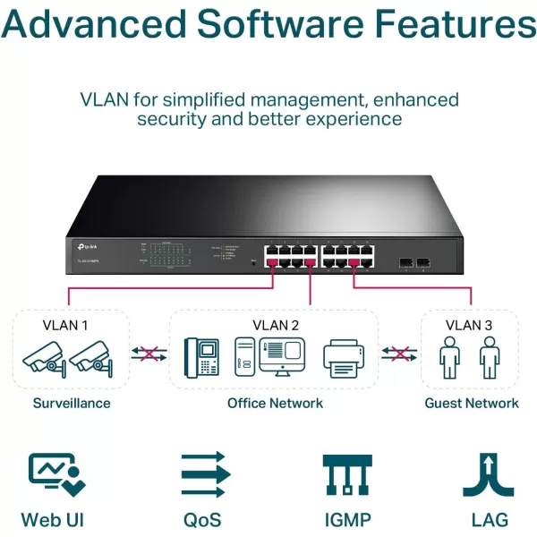 TPLink TLSG1008MP 8 Port Gigabit PoE Switch 8 PoE Ports 153W Rackmount Plug ampamp Play Sturdy Metal Shielded Ports Overload Protection w Port Priority18 Port w 16Port PoE