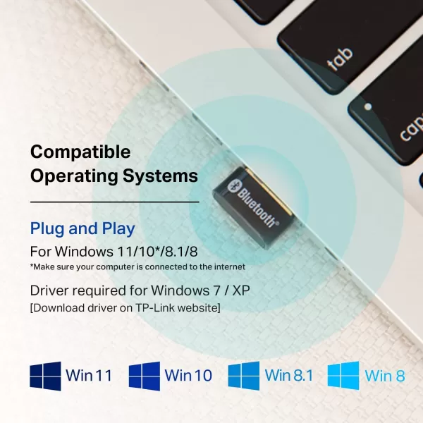 TPLink USB Bluetooth Adapter for PC Bluetooth 40 Dongle Receiver Plug ampamp Play Nano Size EDR ampamp A2DP Technology Supports Windows 11108187XP for Desktop Laptop PS4 Xbox Controllers UB400