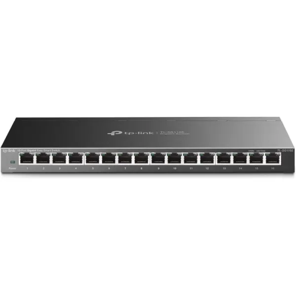 TPLink 24 Port Gigabit Ethernet Switch Desktop Rackmount Plug ampamp Play Shielded Ports Sturdy Metal Fanless Quiet Traffic Optimization Unmanaged TLSG1024S16 Port  Enhanced Features