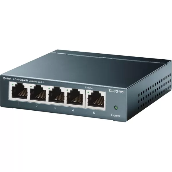 TPLink 24 Port Gigabit Ethernet Switch Desktop Rackmount Plug ampamp Play Shielded Ports Sturdy Metal Fanless Quiet Traffic Optimization Unmanaged TLSG1024S5 Port