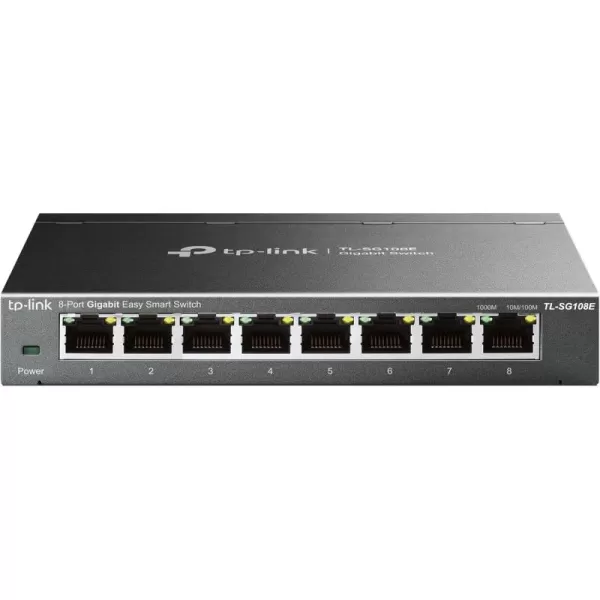 TPLink 24 Port Gigabit Ethernet Switch Desktop Rackmount Plug ampamp Play Shielded Ports Sturdy Metal Fanless Quiet Traffic Optimization Unmanaged TLSG1024S8 Port  Enhanced Features