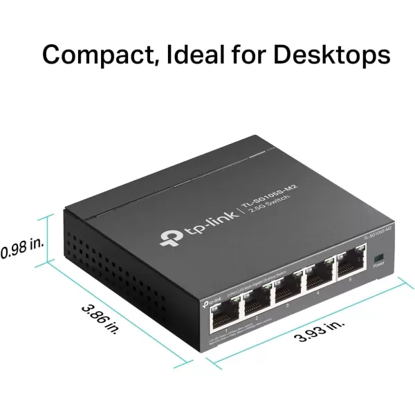 TPLink 16 Port Gigabit Ethernet Network Switch Desktop WallMount Fanless Sturdy Metal w Shielded Ports Traffic Optimization Unmanaged TLSG116 Black5 Port  25G  Small Case