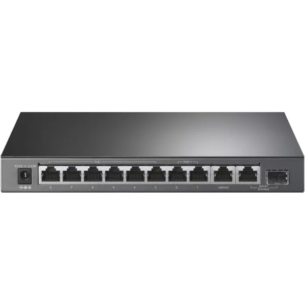 TPLink TLSG1210MP 8 Port Gigabit PoE Switch 8 PoE Ports 123W w 2 Uplink Gigabit Ports  1 Combo SFP Slot Plug ampamp Play Extend Priority ampamp Isolation Mode10 Port  6 PoE  2 PoE  123W