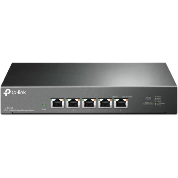 TPLink 16 Port Gigabit Ethernet Network Switch Desktop WallMount Fanless Sturdy Metal w Shielded Ports Traffic Optimization Unmanaged TLSG116 Black5 Port  10G