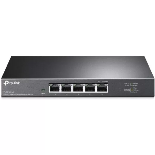 TPLink 16 Port Gigabit Ethernet Network Switch Desktop WallMount Fanless Sturdy Metal w Shielded Ports Traffic Optimization Unmanaged TLSG116 Black5 Port  25G