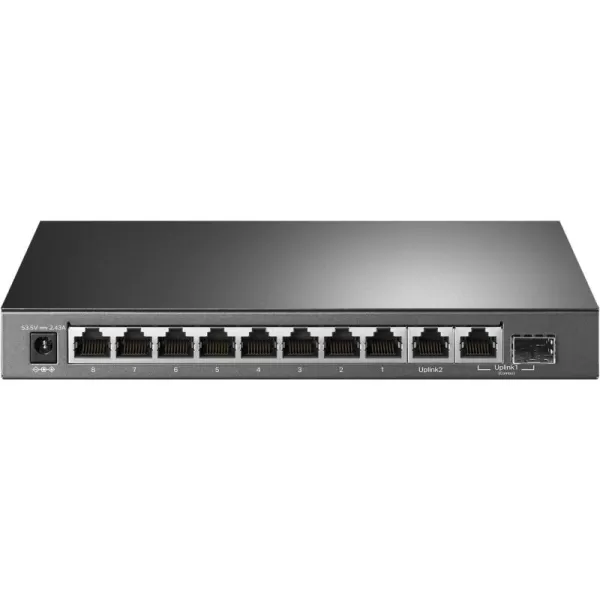 TPLink TLSG1210MP 8 Port Gigabit PoE Switch 8 PoE Ports 123W w 2 Uplink Gigabit Ports  1 Combo SFP Slot Plug ampamp Play Extend Priority ampamp Isolation Mode10 Port  8 PoE  123W