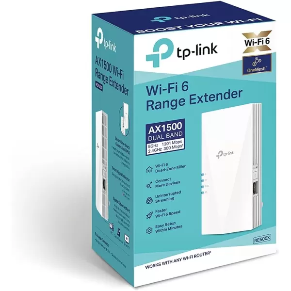 TPLink AC1200 WiFi Extender 2024 Wirecutter Best WiFi Extender 12Gbps home signal booster Dual Band 5GHz24GHz Covers Up to 1500 Sqft and 30 Devices support Onemesh One Ethernet Port RE315WiFi 6