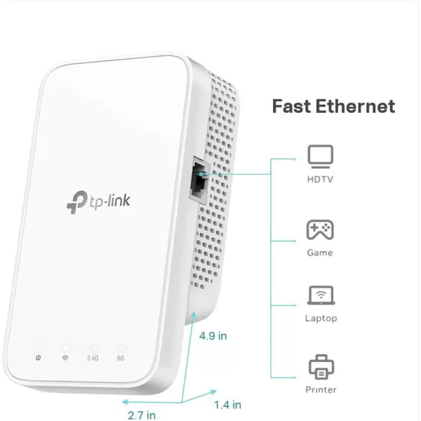 TPLink AC750 WiFi Extender RE230 Covers Up to 1200 Sqft and 20 Devices Dual Band Range Extender Booster Extend of Internet Connection OneMesh Compatible