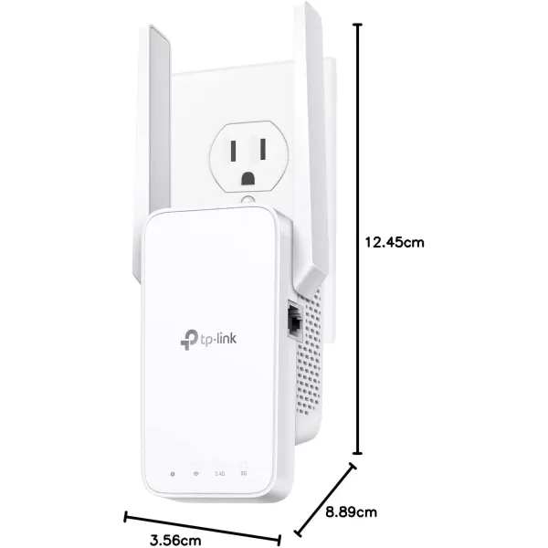 TPLink AC750 WiFi ExtenderRE215 Covers Up to 1500 Sqft and 20 Devices Dual Band Wireless Repeater for Home Internet Signal Booster with Ethernet PortAC750 w external antennas