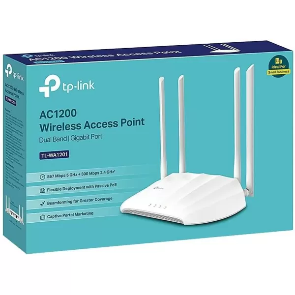 TPLink AX1800 Dual Band Gigabit WiFi 6 Access Point TLWA1801 Desktop WiFi Bridge HE80 ampamp Beamforming Supports MultiSSIDClientRange Extender Mode 4 Fixed Antennas Passive PoEAC1200