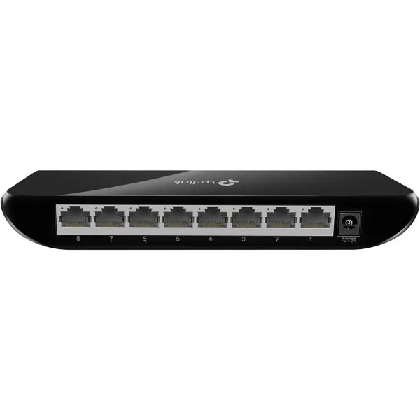 TPLink Litewave 5 Port Gigabit Ethernet Switch  Desktop Ethernet Splitter  Plastic Case  Unshielded Network Switch  Plug ampamp Play  Fanless Quiet  Unmanaged LS1005G8 Port