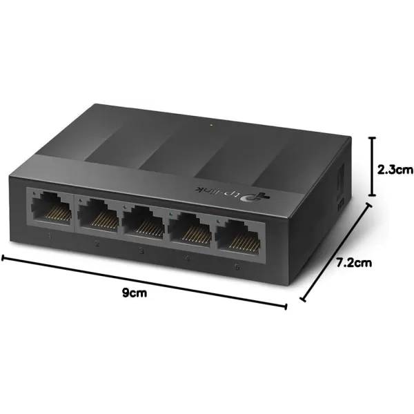 TPLink Litewave 5 Port Gigabit Ethernet Switch  Desktop Ethernet Splitter  Plastic Case  Unshielded Network Switch  Plug ampamp Play  Fanless Quiet  Unmanaged LS1005G5 Port  Litewave