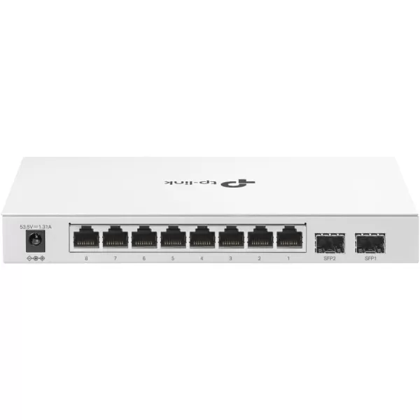 TPLink TLSG108PE 8 Port Gigabit PoE Switch Easy Smart Managed 4 PoE Ports 64W Plug ampamp Play Sturdy Metal w Shielded Ports Fanless QoS Vlan ampamp IGMPFesta Managed   10 Port w 8 PoE Port