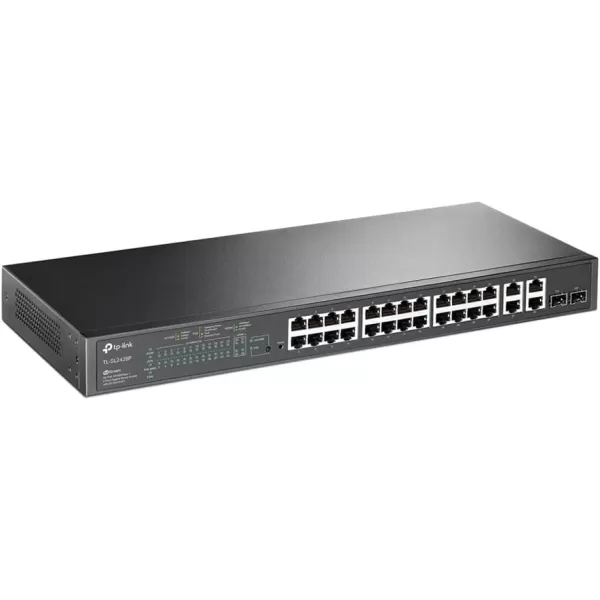 TPLink TLSG2008P  Jetstream 8 Port Gigabit Smart Managed PoE Switch  4 PoE Port 62W  Support Omada SDN  PoE Recovery  IPv6  Static Routing  L2L3L4 QoS  5 Year Manufacturer Warranty24 Port PoE  2 SFP Slots  250W