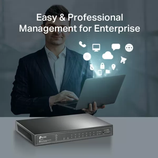 TPLink TLSG2008P  Jetstream 8 Port Gigabit Smart Managed PoE Switch  4 PoE Port 62W  Support Omada SDN  PoE Recovery  IPv6  Static Routing  L2L3L4 QoS  5 Year Manufacturer Warranty8 Port PoE  2 SFP Slots  61W