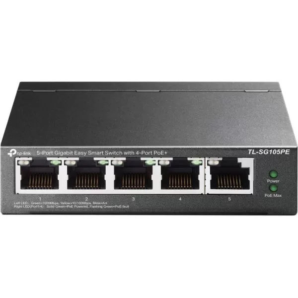 TPLink TLSG2008P  Jetstream 8 Port Gigabit Smart Managed PoE Switch  4 PoE Port 62W  Support Omada SDN  PoE Recovery  IPv6  Static Routing  L2L3L4 QoS  5 Year Manufacturer Warranty5 Port w 4 PoE Port  65W