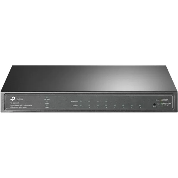 TPLink TLSG2008P  Jetstream 8 Port Gigabit Smart Managed PoE Switch  4 PoE Port 62W  Support Omada SDN  PoE Recovery  IPv6  Static Routing  L2L3L4 QoS  5 Year Manufacturer Warranty8 Port w 4 PoE Port  62W