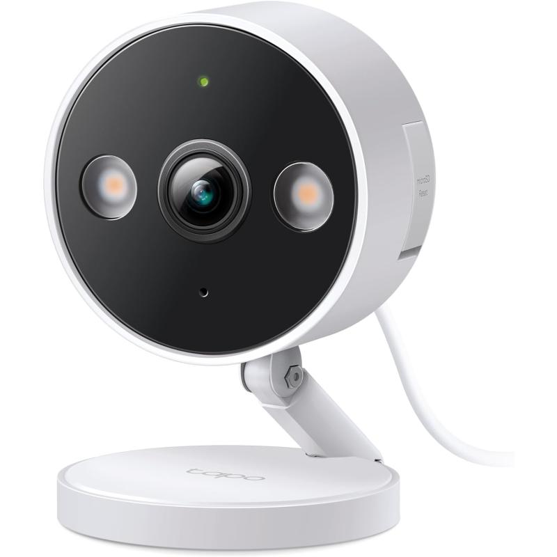 Tapo TPLink 2K QHD Security Camera IndoorOutdoor     Color Night Vision Free PersonPetVehicle Detection Invisible IR Mode SD Storage C120IndoorOutdoor