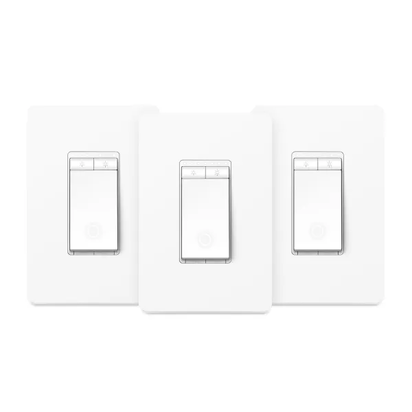 Kasa Smart Dimmer Switch HS220 Single Pole Needs Neutral Wire 24GHz WiFi Light Switch Works with Alexa and Google Home UL Certified No Hub Required 1 PackWhite