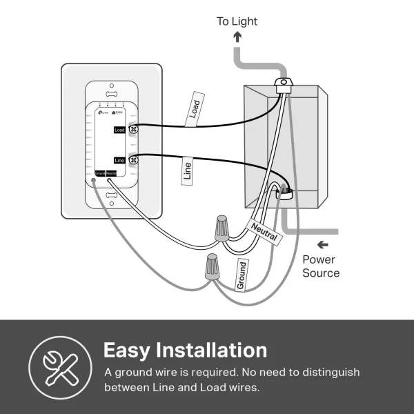 Kasa Smart Dimmer Switch HS220 Single Pole Needs Neutral Wire 24GHz WiFi Light Switch Works with Alexa and Google Home UL Certified No Hub Required 1 PackWhite