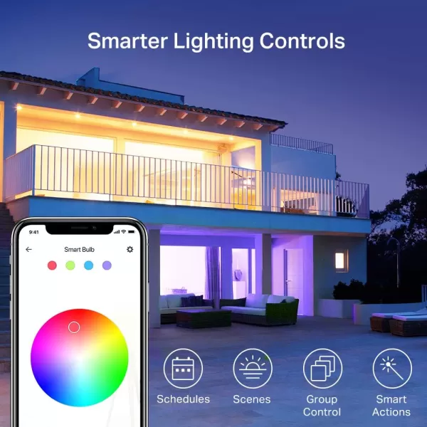 Kasa Smart Light Bulbs Full Color Changing Dimmable Smart WiFi Bulbs Compatible with Alexa and Google Home A19 60 W 800 Lumens24Ghz only No Hub Required 2Pack KL125P2 MulticolorMulticolor