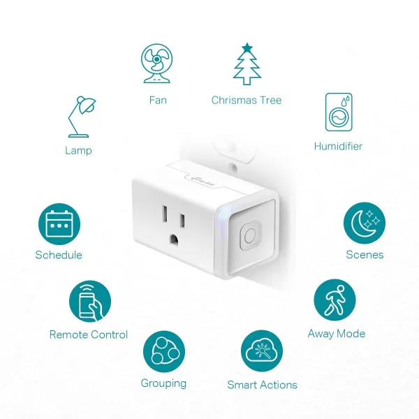 Kasa Smart Plug HS103P2 Smart Home WiFi Outlet Works with Alexa Echo Google Home ampamp IFTTT No Hub Required Remote Control15 AmpUL Certified Pack of 2 WhiteSmart plug