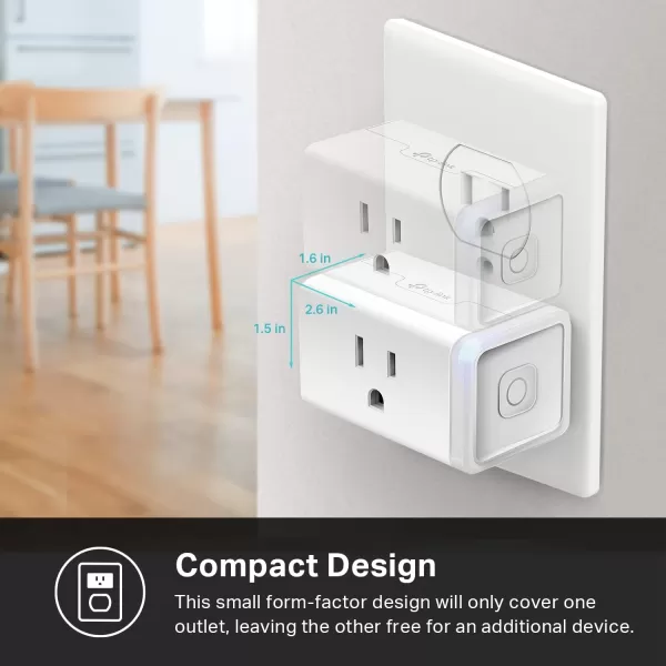 Kasa Smart Plug Mini 15A Smart Home WiFi Outlet Works with Alexa Google Home ampamp IFTTT No Hub Required UL Certified 24G WiFi Only 4PackEP10P4  WhiteApple HomeKit 4Pack