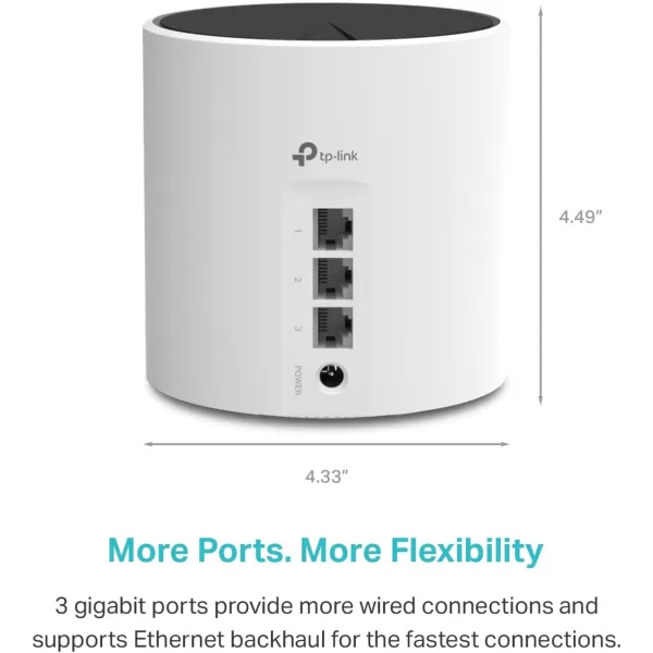 TPLink AX3000 Whole Home WiFi 6 Mesh System Deco X55 Pro  Up to 6500 SqFt  WANLAN Ports Wired Ethernet Backhaul     2023 Release 3PackAX3000