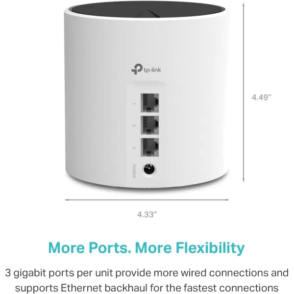 TPLink AX3000 Whole Home WiFi 6 Mesh System Deco X55 Pro  Up to 6500 SqFt  WANLAN Ports Wired Ethernet Backhaul     2023 Release 3PackAX3000