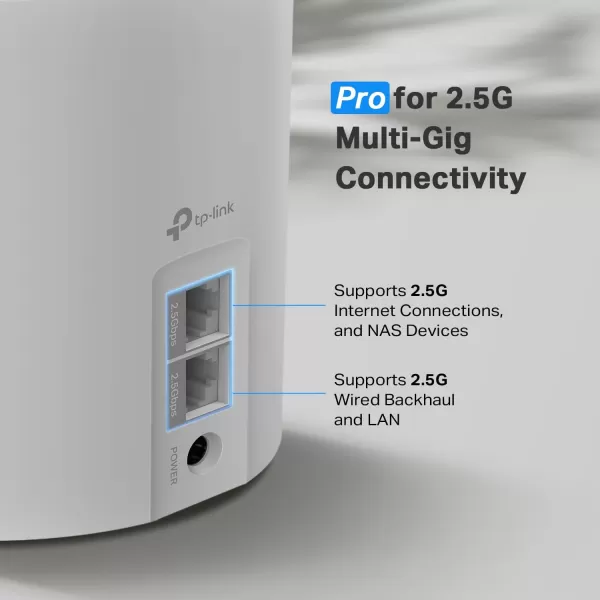 TPLink AX3000 Whole Home WiFi 6 Mesh System Deco X55 Pro  Up to 6500 SqFt  WANLAN Ports Wired Ethernet Backhaul     2023 Release 3PackAX3000 Pro w Dual 25G Ports