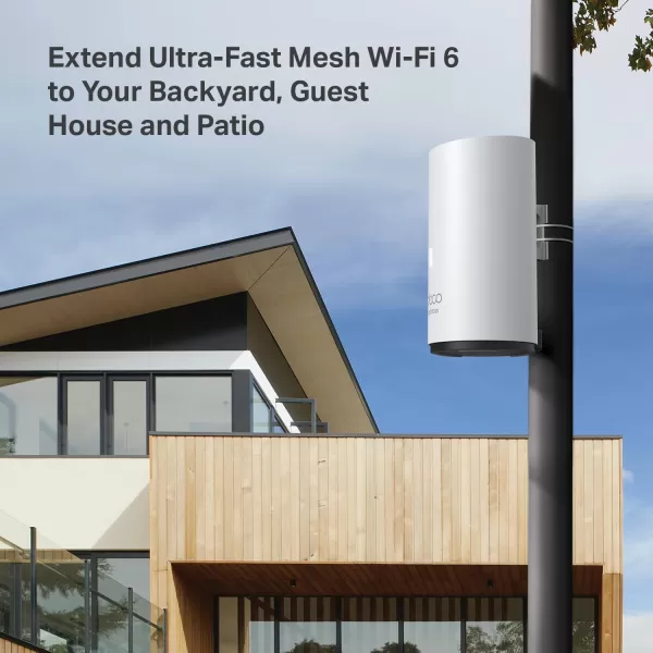 TPLink AX3000 Whole Home WiFi 6 Mesh System Deco X55 Pro  Up to 6500 SqFt  WANLAN Ports Wired Ethernet Backhaul     2023 Release 3PackOutdoor  PoEAC Power Powered