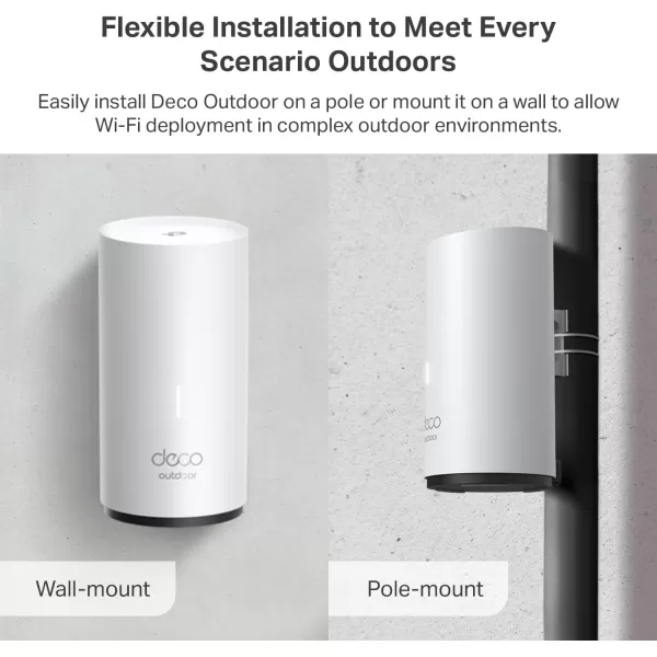 TPLink AX3000 Whole Home WiFi 6 Mesh System Deco X55 Pro  Up to 6500 SqFt  WANLAN Ports Wired Ethernet Backhaul     2023 Release 3PackOutdoor  PoEAC Power Powered